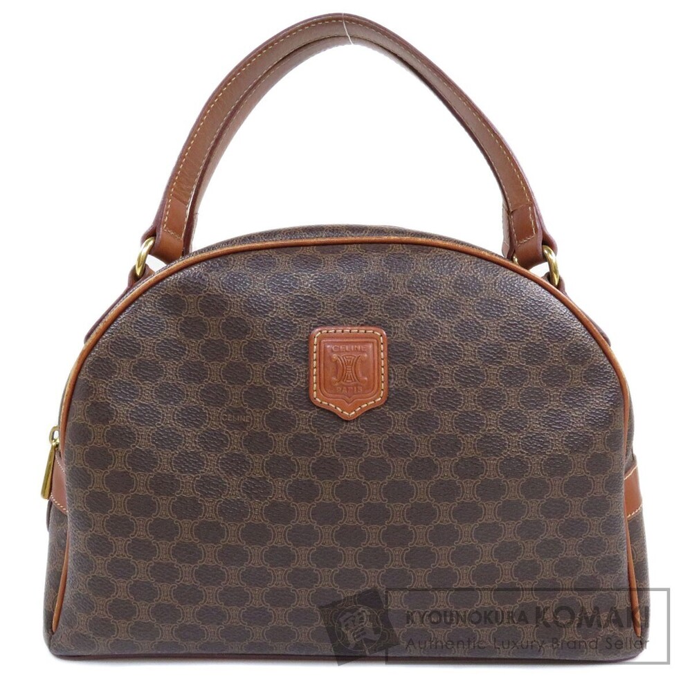 Celine Macadam Boston Leather Brown Handbag
